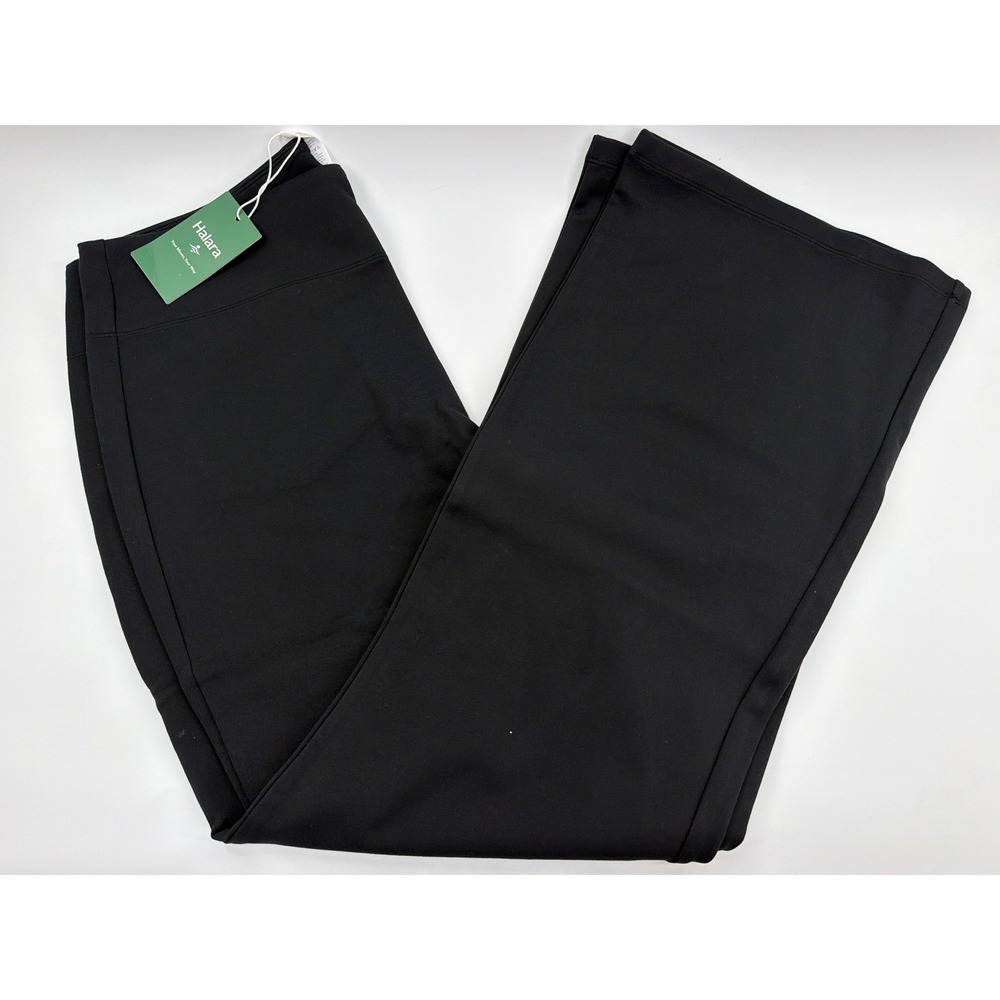 Halara Black Wide Leg High Waisted Pants Petite XL New 02626538